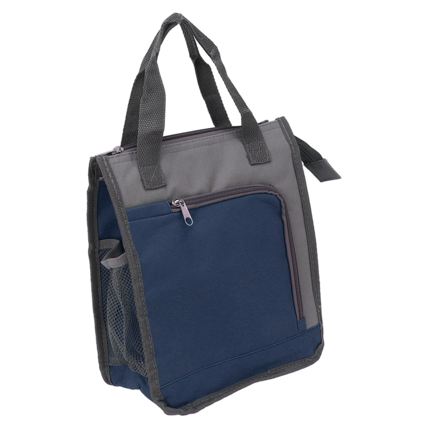 Insulated Refrigerated Bag Widened Handle Insulated Reusable Grocery Bag for Work Travel Hiking Food Delivery Dark Blue