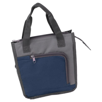 Insulated Refrigerated Bag Widened Handle Insulated Reusable Grocery Bag for Work Travel Hiking Food Delivery Dark Blue