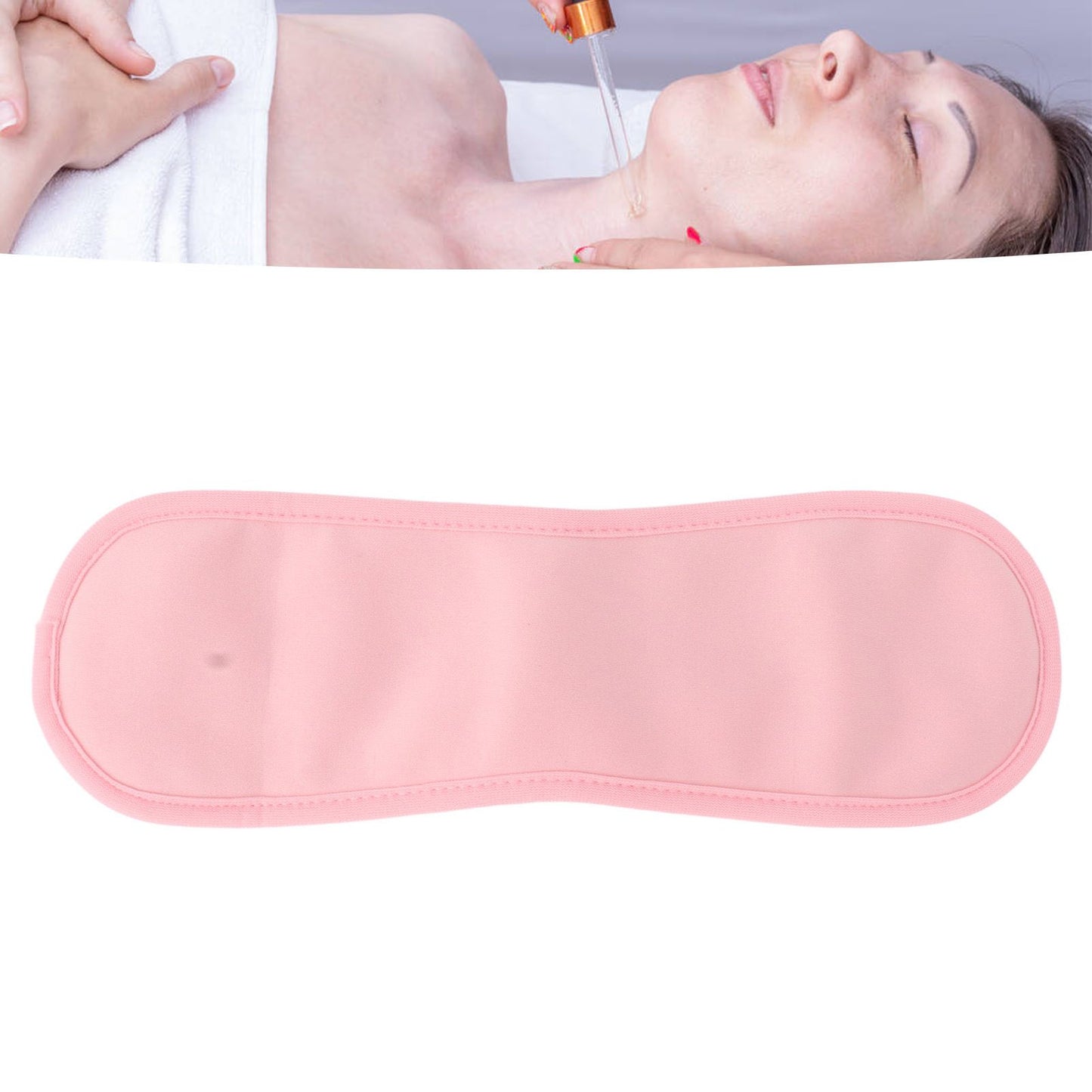 Neck Castor Oil Pack Wrap Polyester Cotton Castor Oil Pack for Liver Less Mess Reusable Washable Comfort Sleep Fit Pink