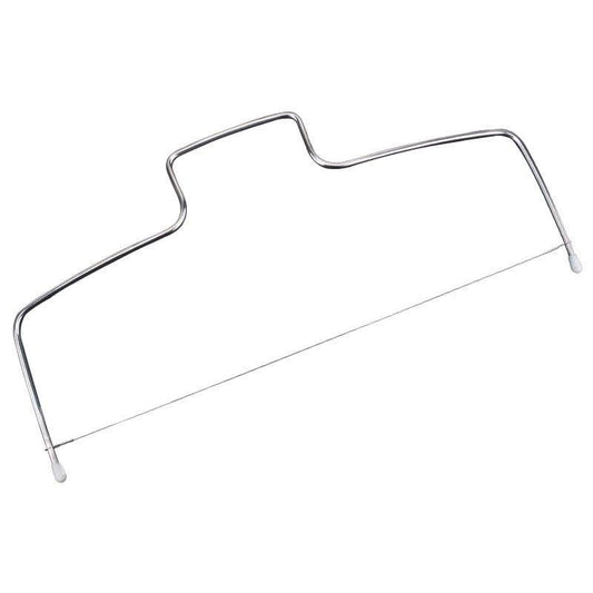 Stainless steel adjustable cake leveler wire frame with two end pegs