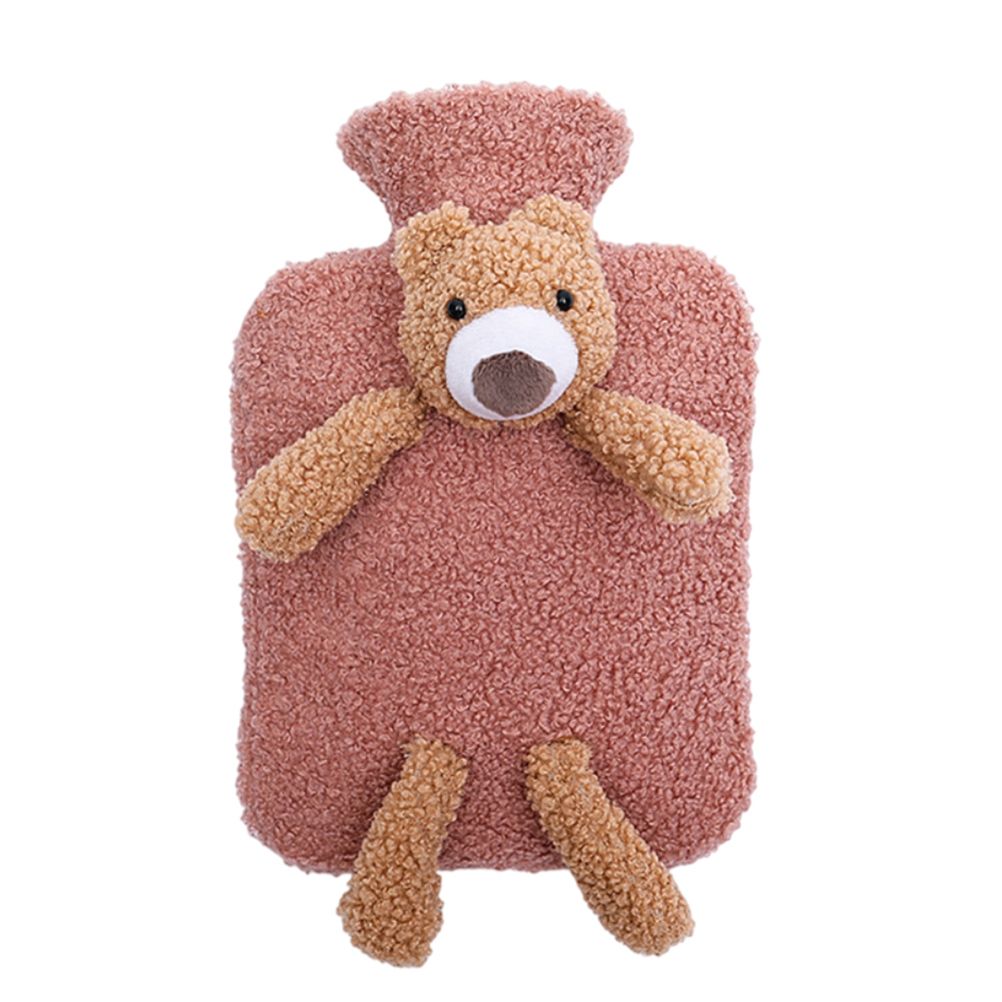 Hot Water Bottle with Soft Plush Cover Hot Water Bag Winter Warm Supplies for Muscles Head Shoulders Relief