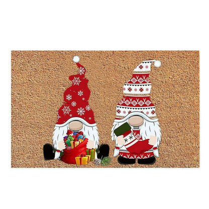 Christmas Welcome Doormat Gnome Dwarf Anti Fouling Mat for Home Bathroom Entrance Door Christmas Decoration