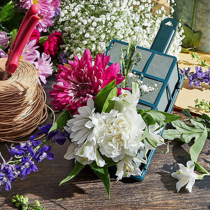 Floral Foam Cage with Floral Foam Rectangle Flower Foam Cage Holder for Fresh Flower Arrangement Foam Cage with Handle