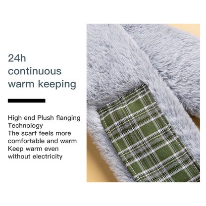 Intelligent USB Charging Heating Scarf Three Grade Temperature Adjustment Plush Neck Protection Fashion Heating Scarf