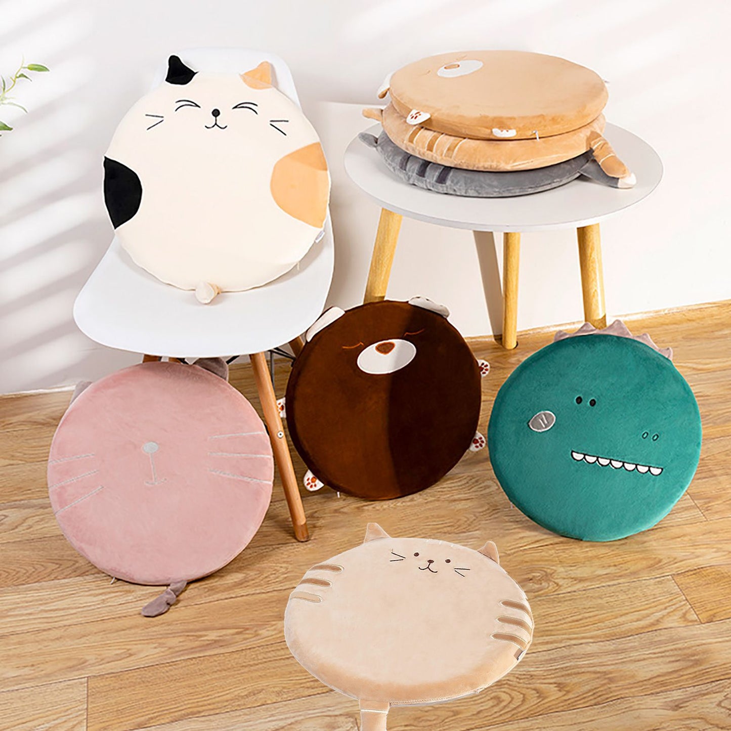 Tatami Cushion Japanese Chair Cushion Memory Foam Round Office Cushion for Bedroom Living Room Office