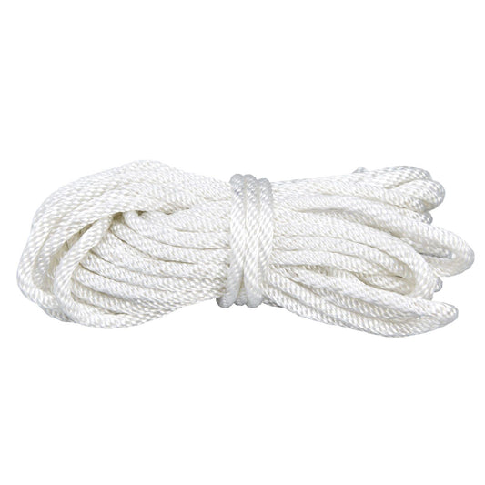 Nylon pull-start recoil rope, white coiled starter line, 3mm