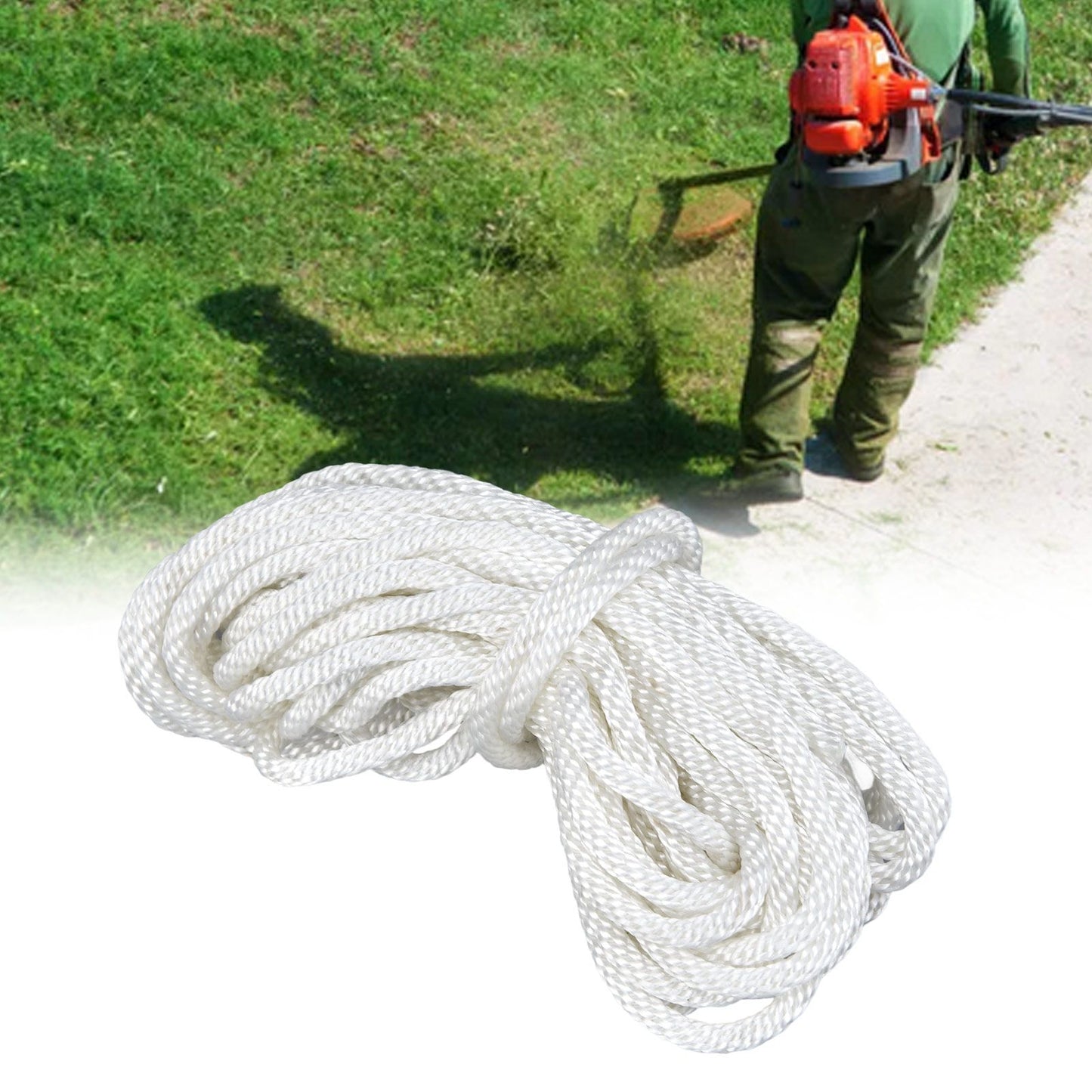 Pull Recoil Starter Rope 10m/32.8ft Long Nylon for Chain Saw Lawn Mowers Trimmers Engine Parts5.0mm