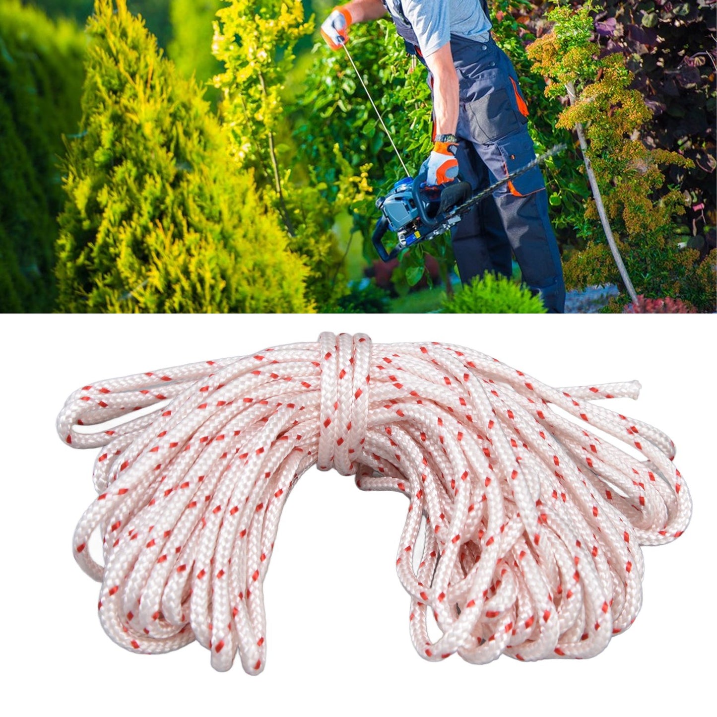 10M Nylon Starter Rope Lawn Mower Chainsaw Trimmer Starter Rope Pull Cord Replacement for STIHL4.5mm / 0.18in