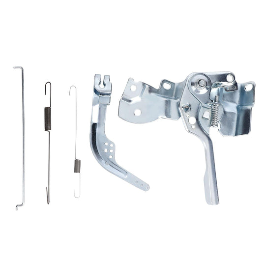 Throttle governor linkage set with return spring and brackets, silver metal hardware