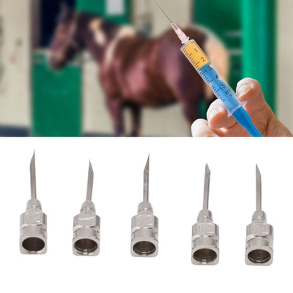 Poultry Injection Needles Stainless Steel Bovine Pig Injection Needle Cow Pig Injection Needle Accessories 12x15mm / 0.5x0.6in