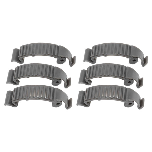 Gray snap clip buckle set for chainsaw cylinder cover, 6-piece pack