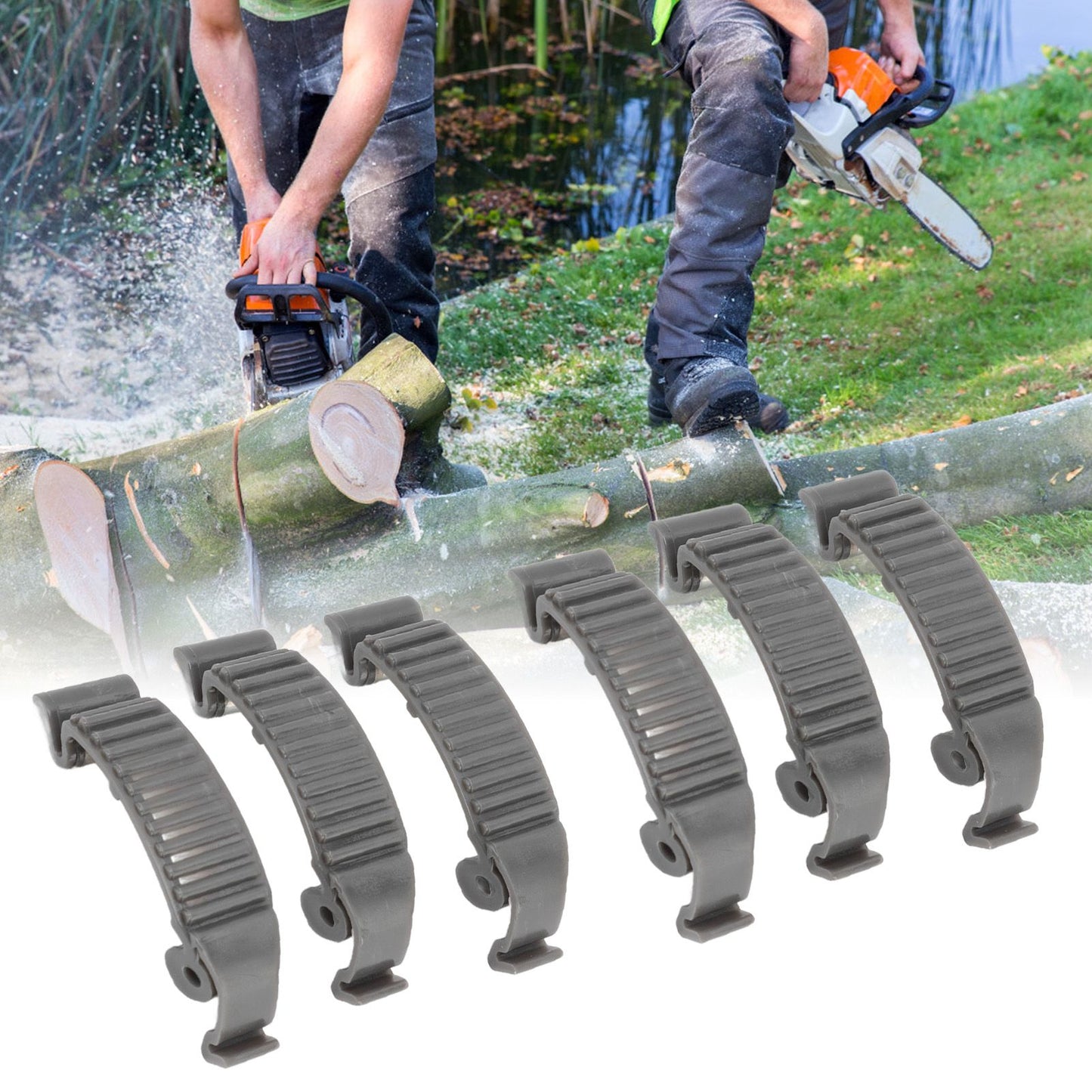 2 Set Cylinder Cover Snap Clip Buckle Top Cover Buckle Clip for Chainsaw 435 440E 445 450 450E 570 575 576