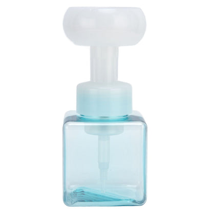 250ml Foaming Bottle PETG Plastic Flower Foam Dispenser Square Bottles for Cosmetic PackagingTransparent Blue