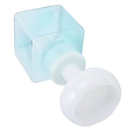 250ml Foaming Bottle PETG Plastic Flower Foam Dispenser Square Bottles for Cosmetic PackagingTransparent Blue