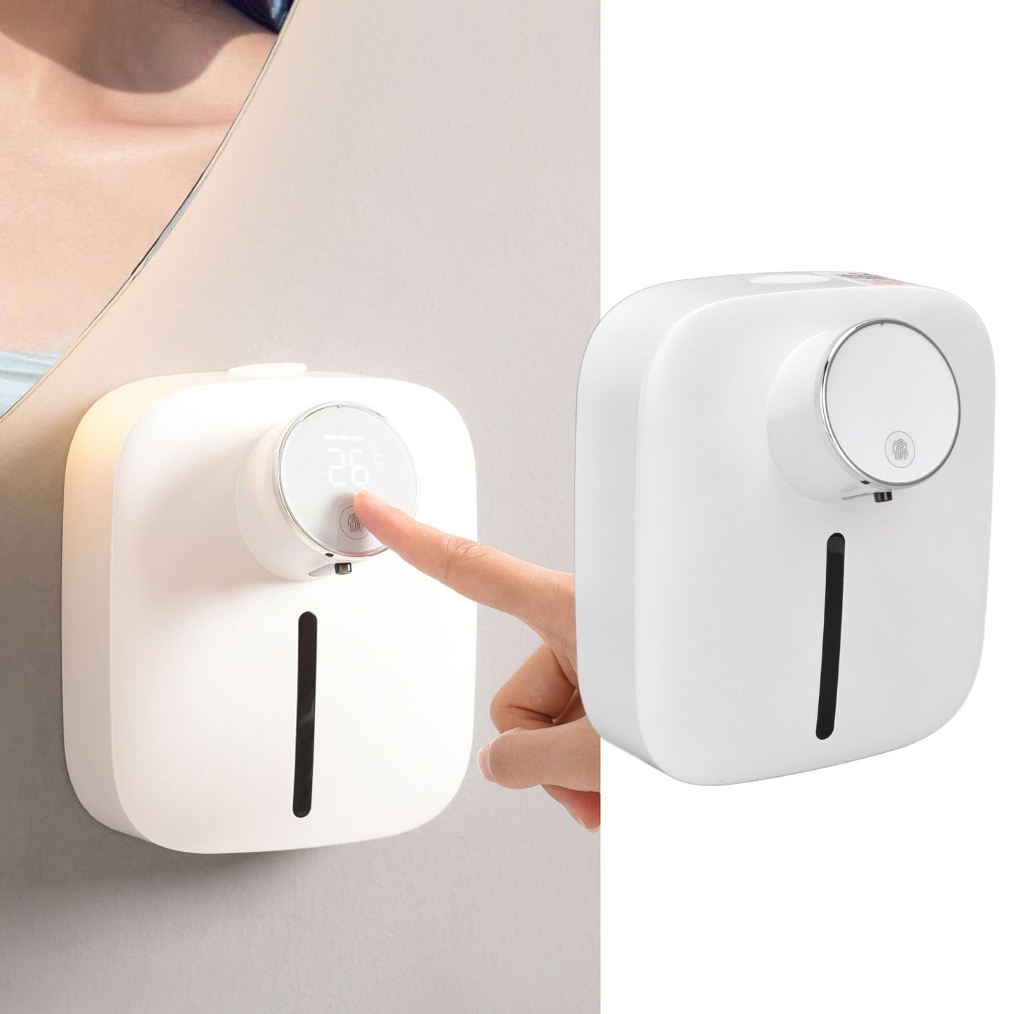 320ML Automatic Soap Dispenser USB Charging Non Contact Intelligent Soap Dispenser Wall Mounted Foam Soap Dispenser