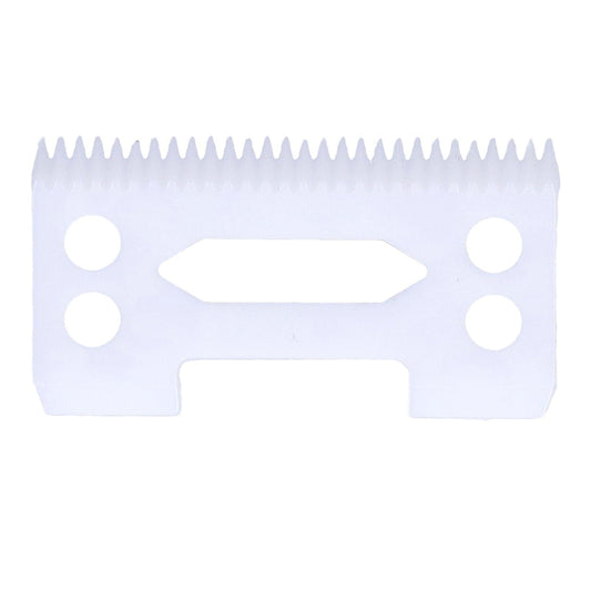 Hair clipper blade, white ceramic cutter with long teeth and center opening