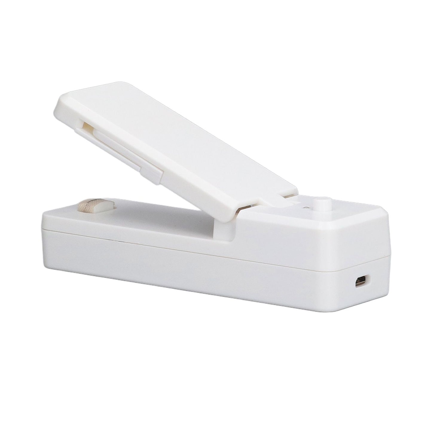 Portable Mini Bag Sealer with Magnet USB Charging Plastic Bag Sealing Machine for Home Kitchen UseWhite