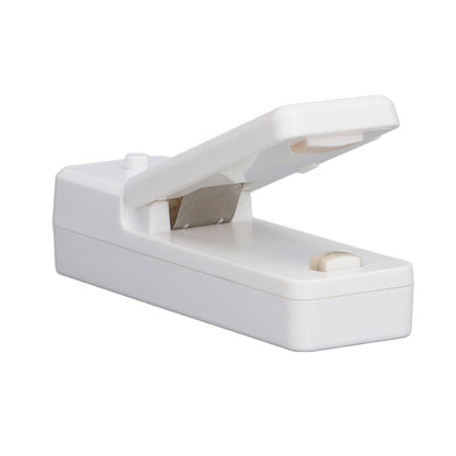 Portable Mini Bag Sealer with Magnet USB Charging Plastic Bag Sealing Machine for Home Kitchen UseWhite