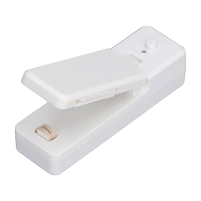 Portable Mini Bag Sealer with Magnet USB Charging Plastic Bag Sealing Machine for Home Kitchen UseWhite