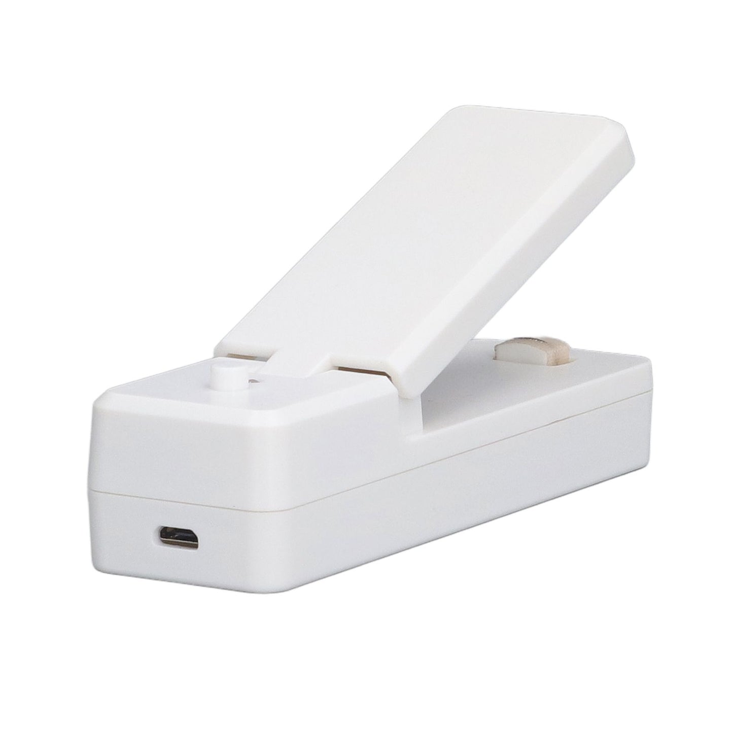 Portable Mini Bag Sealer with Magnet USB Charging Plastic Bag Sealing Machine for Home Kitchen UseWhite