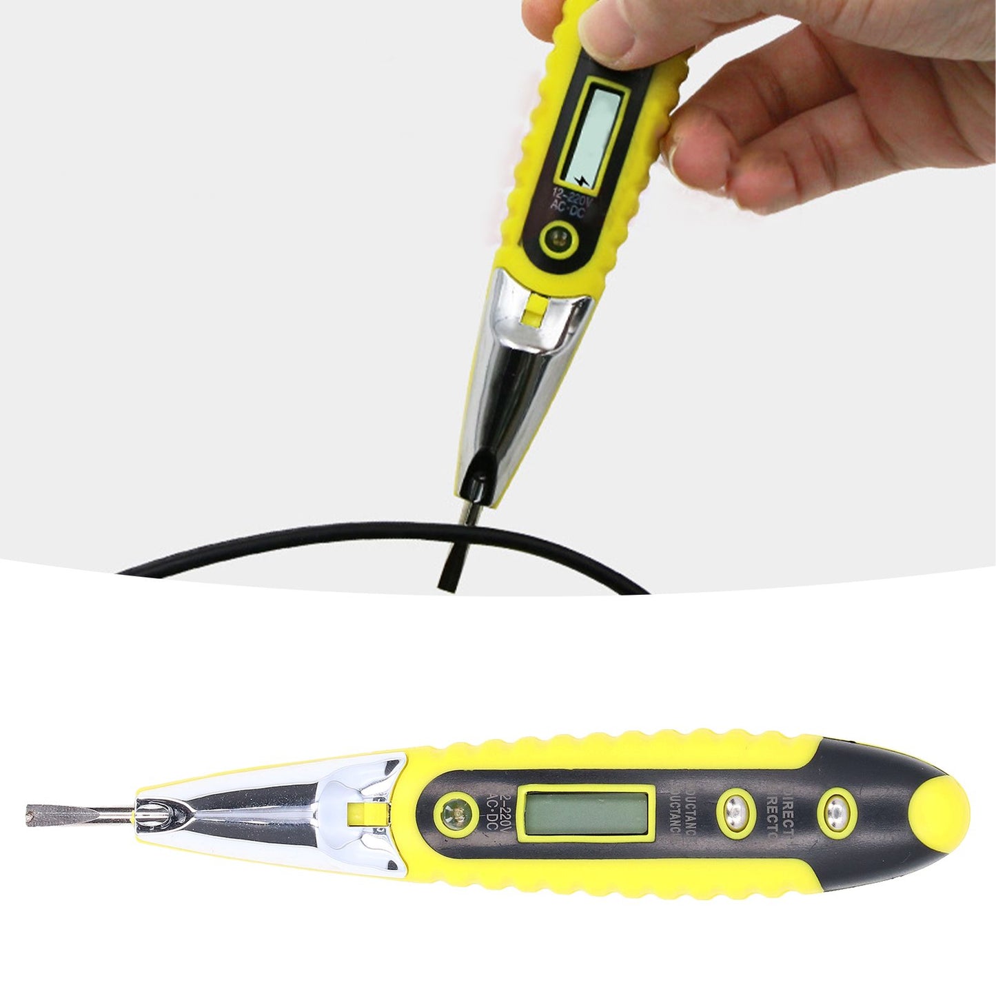 LED Multifunctional Digital Electric Tester Pen 12‑220V Non Contact Circuit Voltage Detector for Household