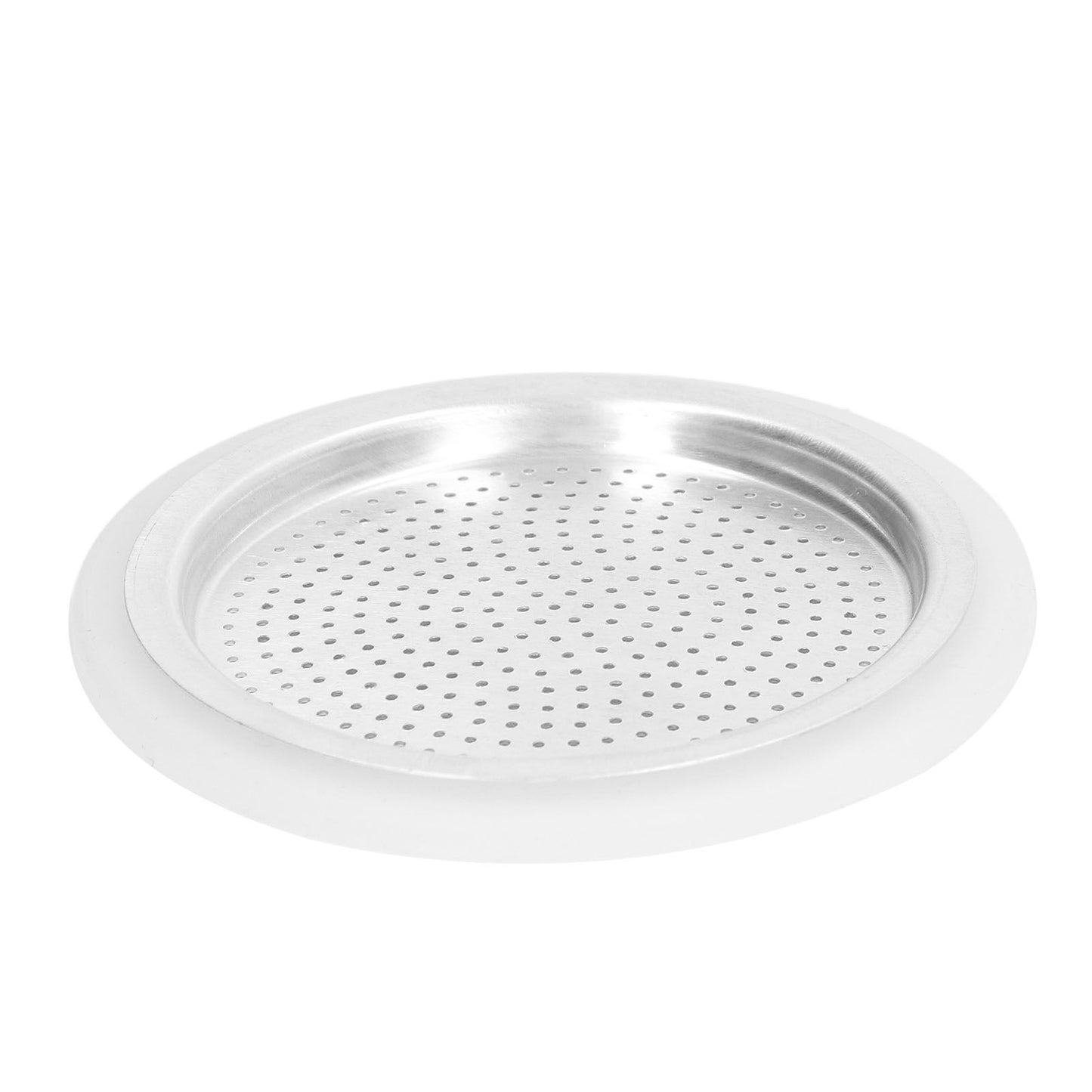 Coffee Pot Filter Sealing Ring and Filter Set Reusable Aluminum Filter Disc for Coffee Makingfor 3 People