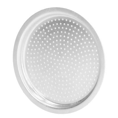 Coffee Pot Filter Sealing Ring and Filter Set Reusable Aluminum Filter Disc for Coffee Makingfor 3 People