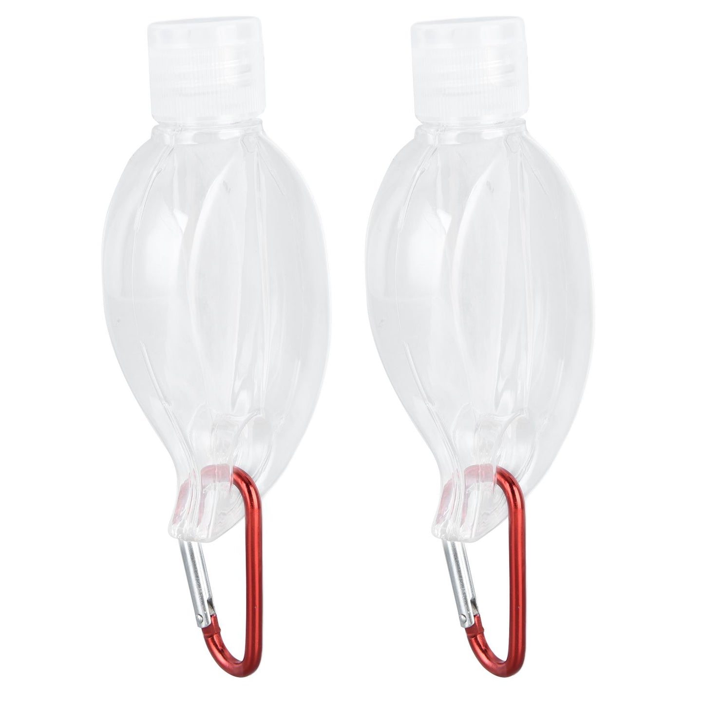 2Set 50ml Travel Bottle with Keychain Flip Cap Plastic Liquid Bottle Refillable Leakproof Transparent Squeeze ContainerMaple Leaf