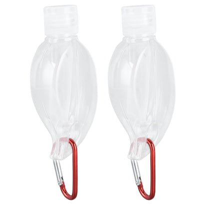 2Set 50ml Travel Bottle with Keychain Flip Cap Plastic Liquid Bottle Refillable Leakproof Transparent Squeeze ContainerMaple Leaf