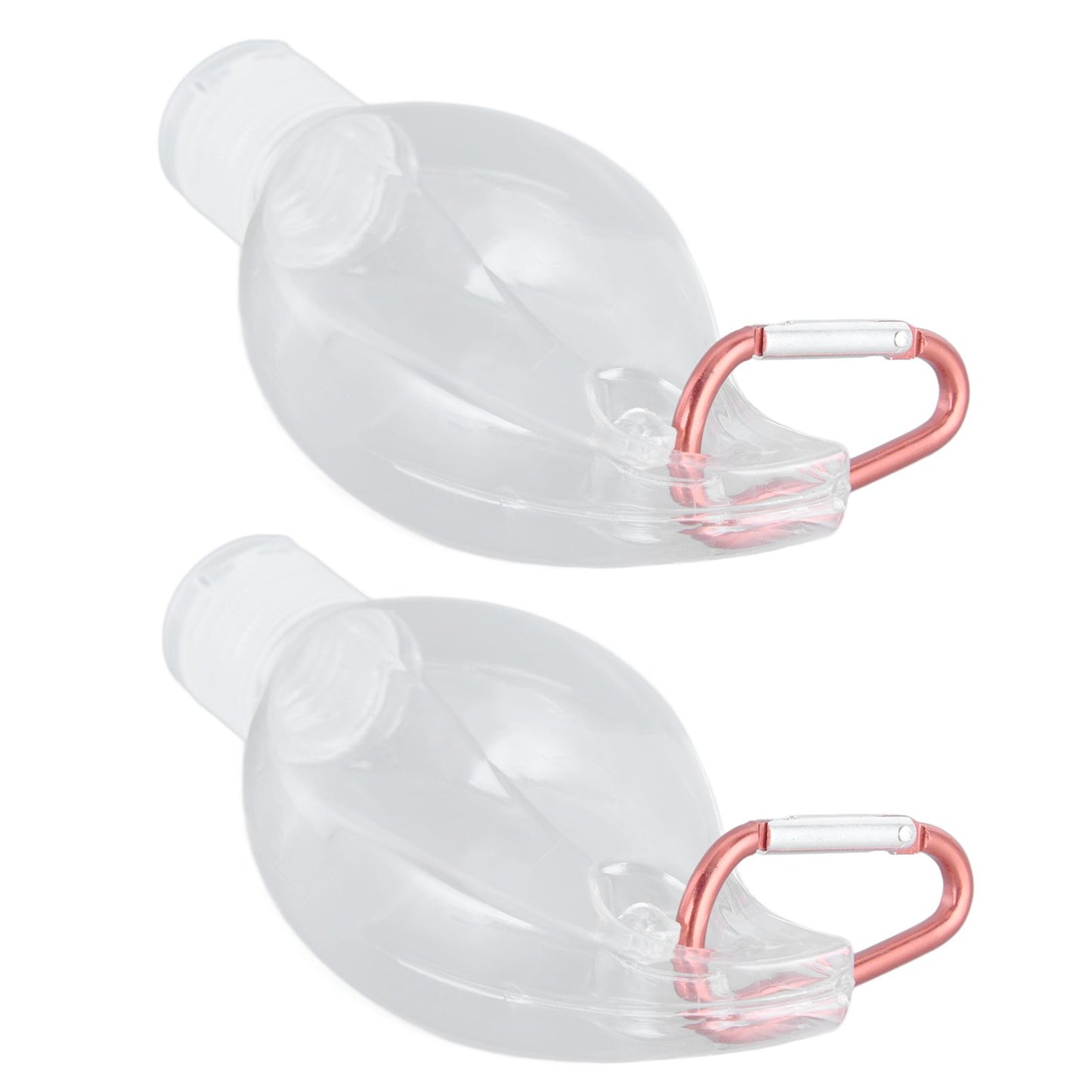 2Set 50ml Travel Bottle with Keychain Flip Cap Plastic Liquid Bottle Refillable Leakproof Transparent Squeeze ContainerMaple Leaf