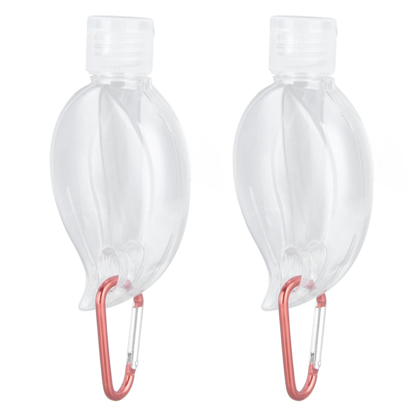 2Set 50ml Travel Bottle with Keychain Flip Cap Plastic Liquid Bottle Refillable Leakproof Transparent Squeeze ContainerMaple Leaf