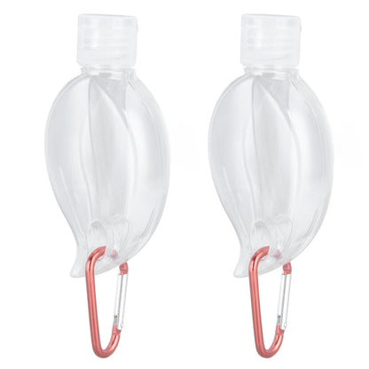 2Set 50ml Travel Bottle with Keychain Flip Cap Plastic Liquid Bottle Refillable Leakproof Transparent Squeeze ContainerMaple Leaf
