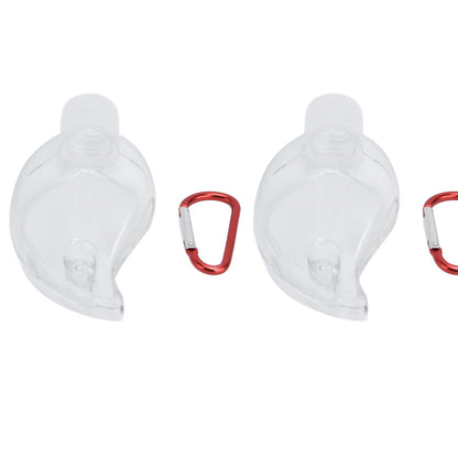 2Set 50ml Travel Bottle with Keychain Flip Cap Plastic Liquid Bottle Refillable Leakproof Transparent Squeeze ContainerMaple Leaf