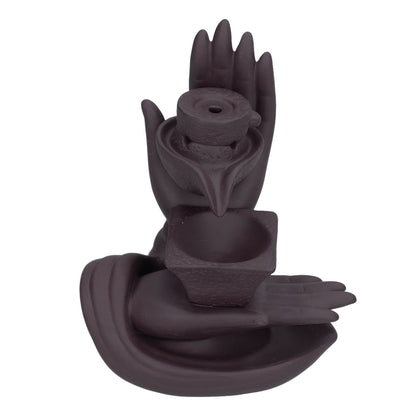 Backflow Incense Burner Smoke Waterfall Ceramic Incense Holder Aroma Burner Home Ornament for Bedroom Decoration