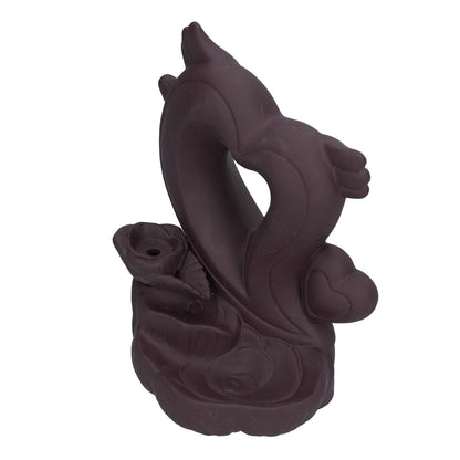 Backflow Incense Burner Smoke Waterfall Aroma Burner Ceramic Incense Holder Ornament for Home Office Decoration