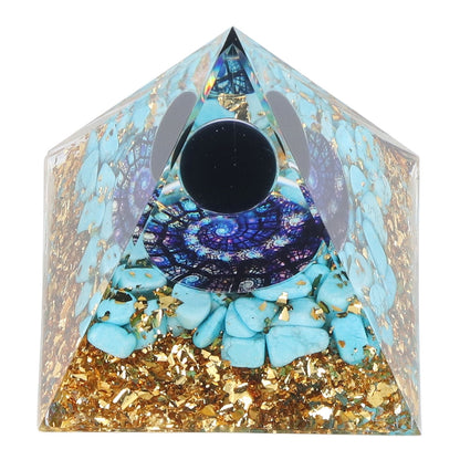 Orgone Pyramid Energy Healing Chakra Pyramid Promotes Mental Growth for Home Office Desktop Decoration