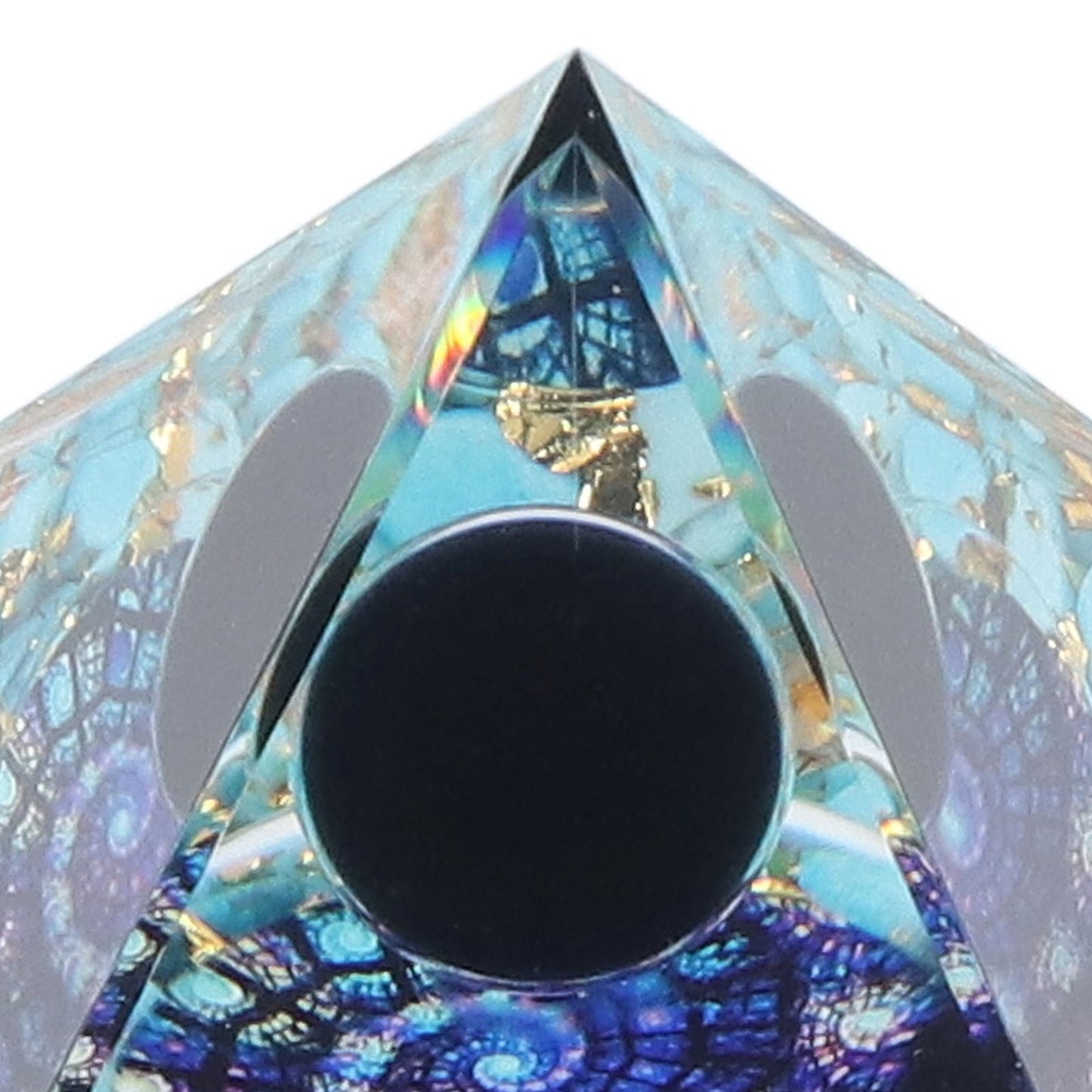 Orgone Pyramid Energy Healing Chakra Pyramid Promotes Mental Growth for Home Office Desktop Decoration