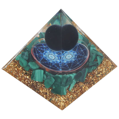 Orgone Pyramid Exquisite Healing Energized Gemstones Pyramids for Home Offices Bedroom