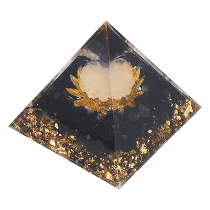 Orgone Healing Pyramid Energy Balancing Positive Power Stone Pyramid Decoration for Meditation Bedroom Office