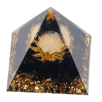 Orgone Healing Pyramid Energy Balancing Positive Power Stone Pyramid Decoration for Meditation Bedroom Office