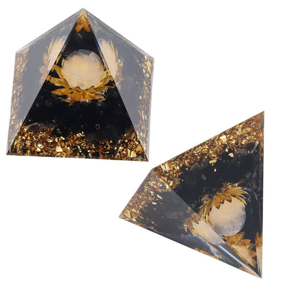 Orgone Healing Pyramid Energy Balancing Positive Power Stone Pyramid Decoration for Meditation Bedroom Office