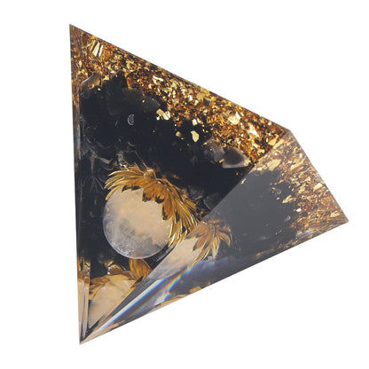Orgone Healing Pyramid Energy Balancing Positive Power Stone Pyramid Decoration for Meditation Bedroom Office
