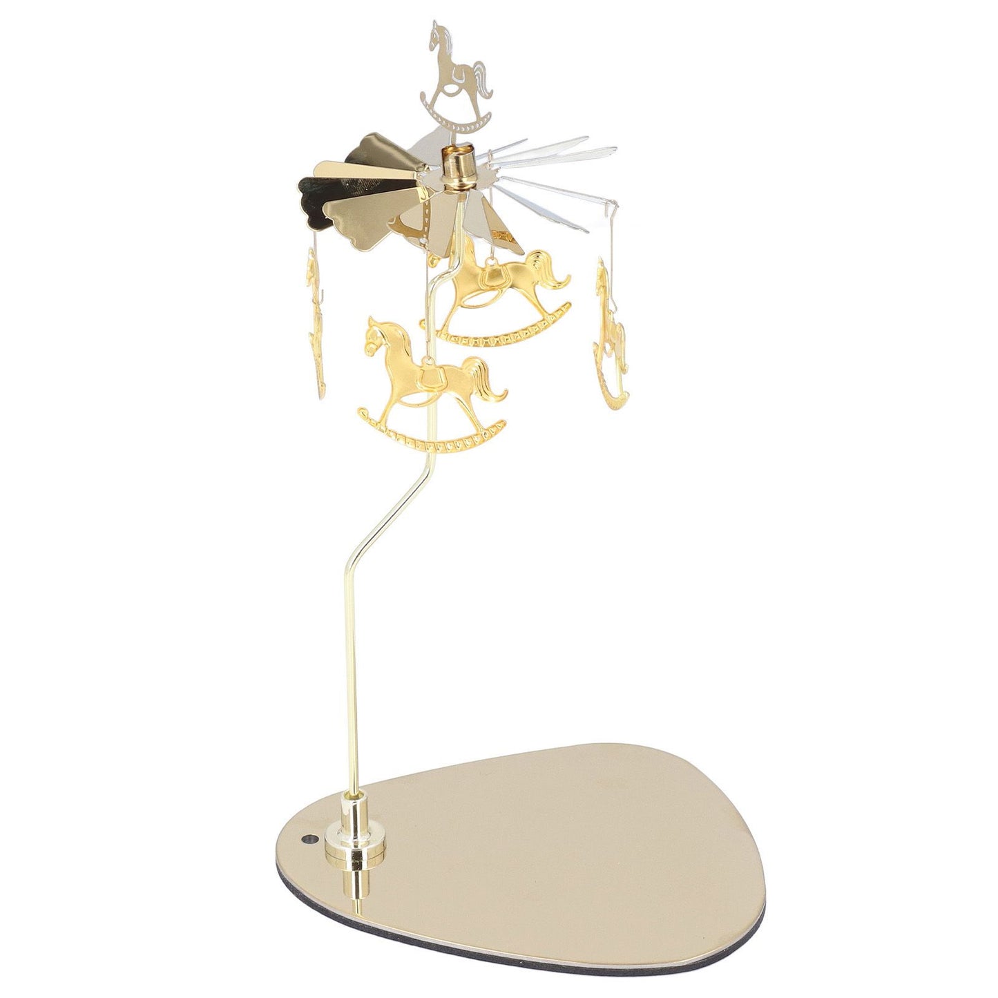 Candle Holder Round Triangle Tray Romantic European Style Stainless Steel Rotating Aromatherapy Wind Chime Candle Holder Trojan