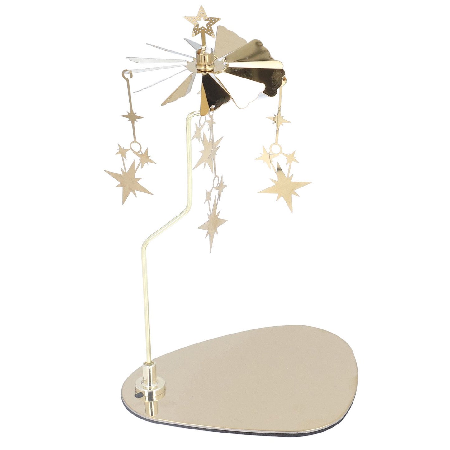 Candle Holder Round Triangle Tray Romantic European Style Stainless Steel Rotating Aromatherapy Wind Chime Candle Holder Star