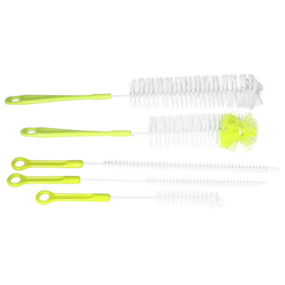 Water Bottle Brush 5pcs Long Handle Cleaning Brush for Narrow Neck Water Bottle Baby Bottle Coffee GrinderGreen