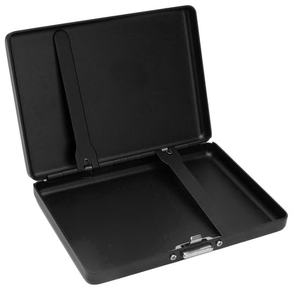 Cigarette Case Aluminium Alloy High Durability Fashion Glossy Exquisite Texture Cigarette Holder for Travel OutdoorBlack