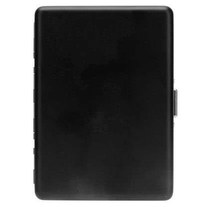 Cigarette Case Aluminium Alloy High Durability Fashion Glossy Exquisite Texture Cigarette Holder for Travel OutdoorBlack