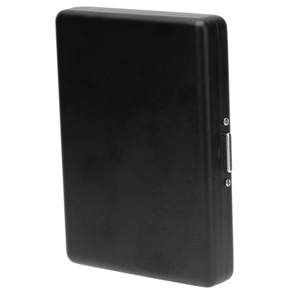 Cigarette Case Aluminium Alloy High Durability Fashion Glossy Exquisite Texture Cigarette Holder for Travel OutdoorBlack