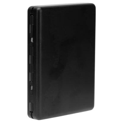Cigarette Case Aluminium Alloy High Durability Fashion Glossy Exquisite Texture Cigarette Holder for Travel OutdoorBlack
