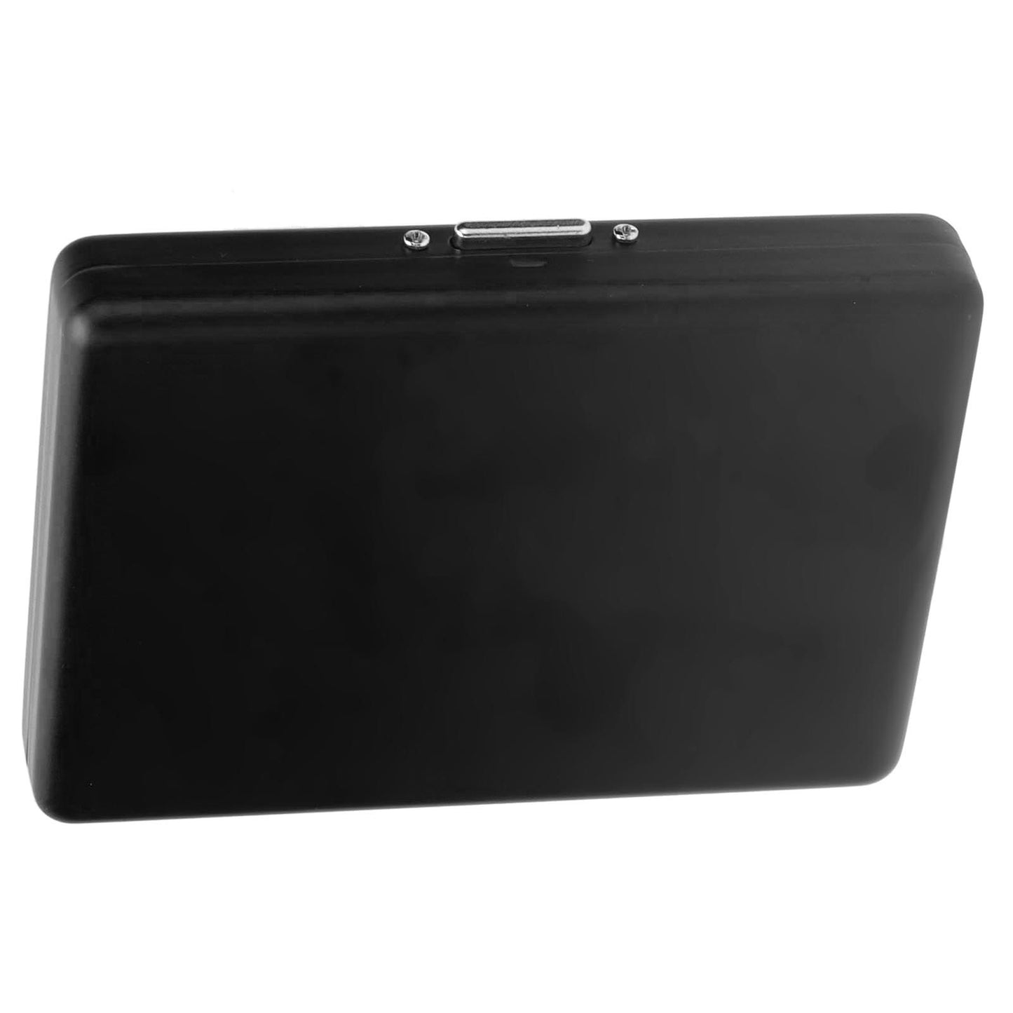 Cigarette Case Aluminium Alloy High Durability Fashion Glossy Exquisite Texture Cigarette Holder for Travel OutdoorBlack